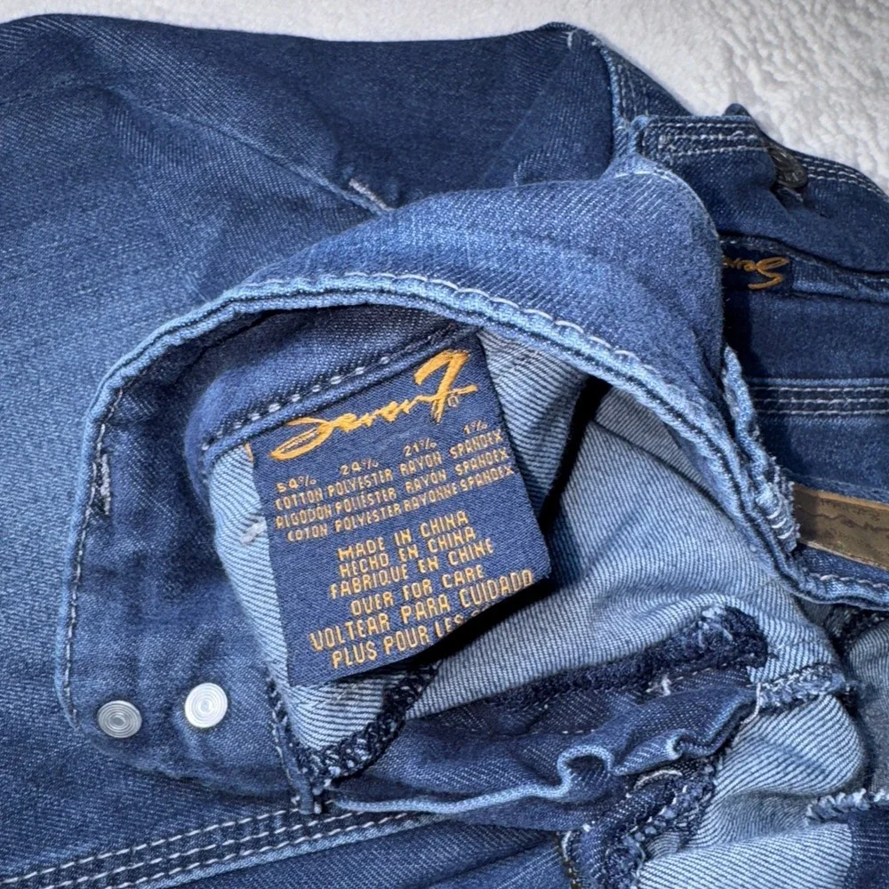 Seven7 'Legging' Jeans Size 4 Womens Blue Stretch Denim Flap‎ Back Pockets Rayon